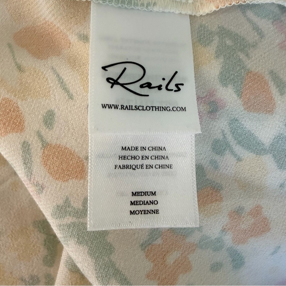 Rails Mina Summer Meadow Floral Dress in Cream and Orange | M - Picture 8 of 9